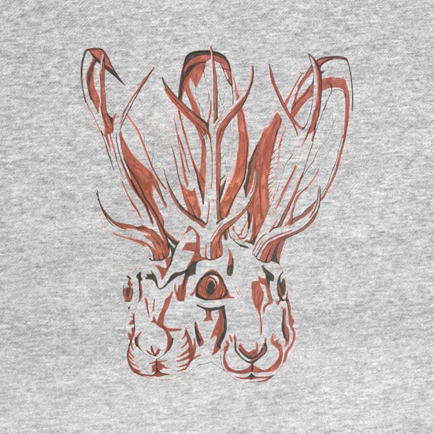 Conjoined Jackalope by RaLiz